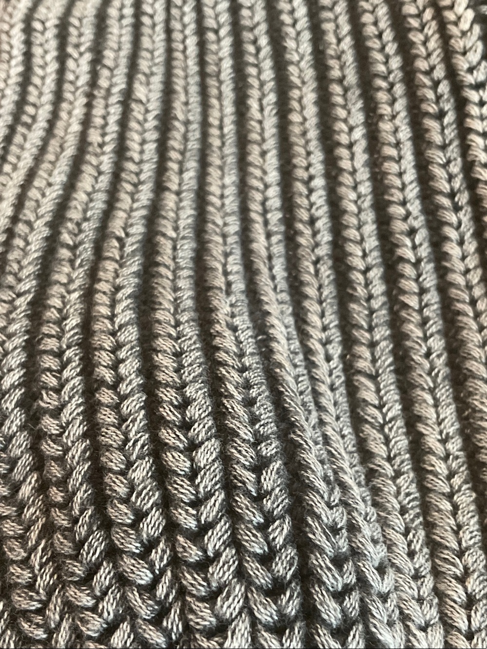 Roxy Gray Ribbed Cropped Button-Front Cardigan - Picture 3 of 3